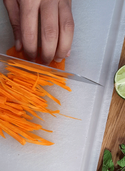 tailler en julienne la carotte